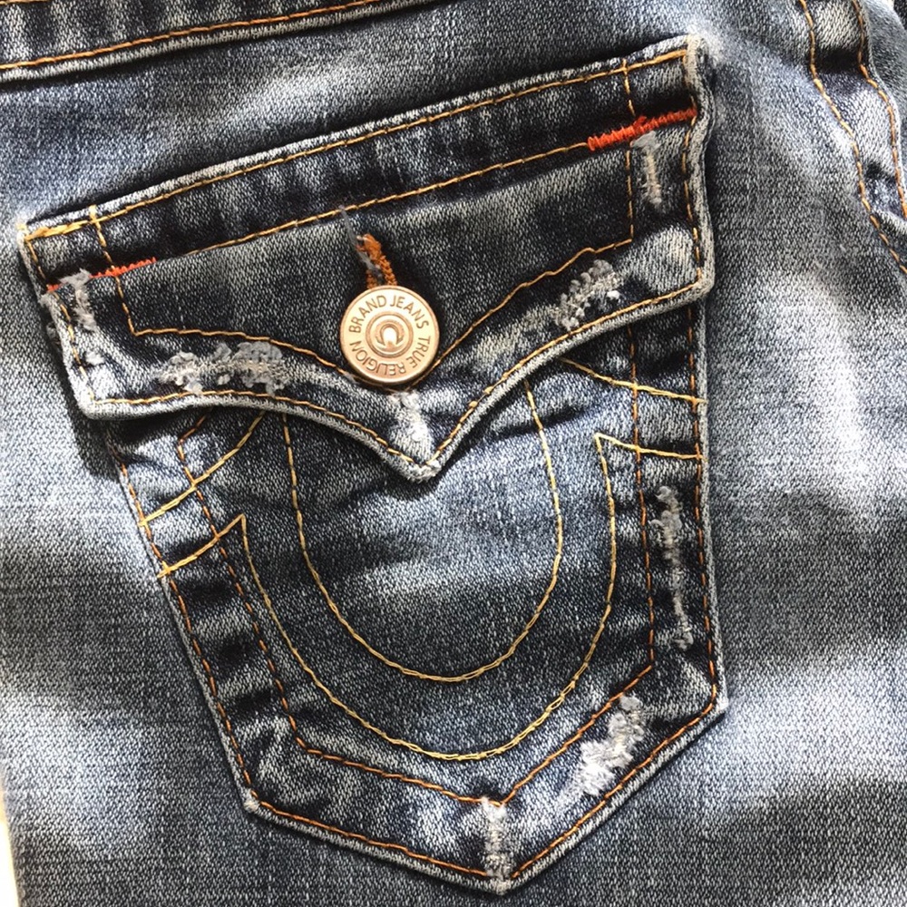 True Religion distressed flare jean 25 - Picture 3 of 13